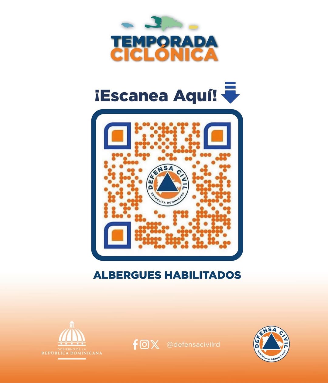 ¡Preparate con tiempo🌀La DefensaCivilRD pone a tu disposicion el listado oficial de albergues