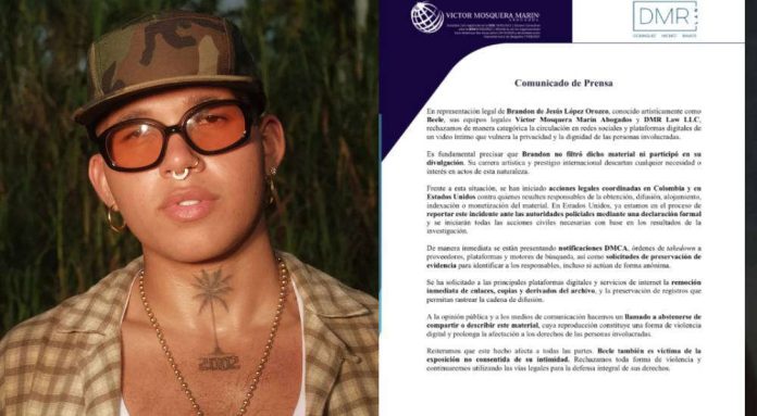“También es víctima”: Beéle comparte comunicado tras filtración de video íntimo con Isabella Ladera