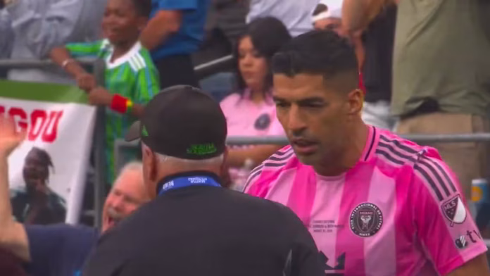 ¡Lo escupió! Luis Suárez en el centro del escándalo tras la final de la Leagues Cup