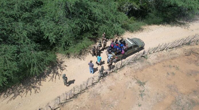 Detienen 21 haitianos indocumentados durante operativo con drones realizado en Mao