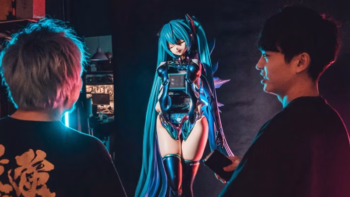 Crean un PC gamer de dos metros de alto inspirado en Hatsune Miku