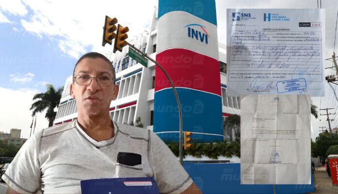 Diógenes Antonio López, quien laboró durante tres años en el INVI, aseguró que adquirió su condición de salud en el desempeño de sus funciones.