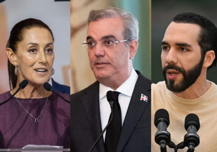 Nayib Bukele, Claudia Sheinbaum y Luis Abinader encabezan ranking de presidentes latinoamericanos mejor valorados