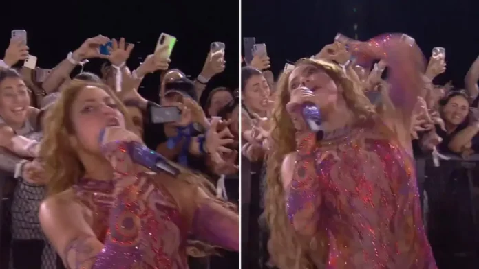 Shakira sufre inesperado tirón de cabello durante concierto en Montevideo
