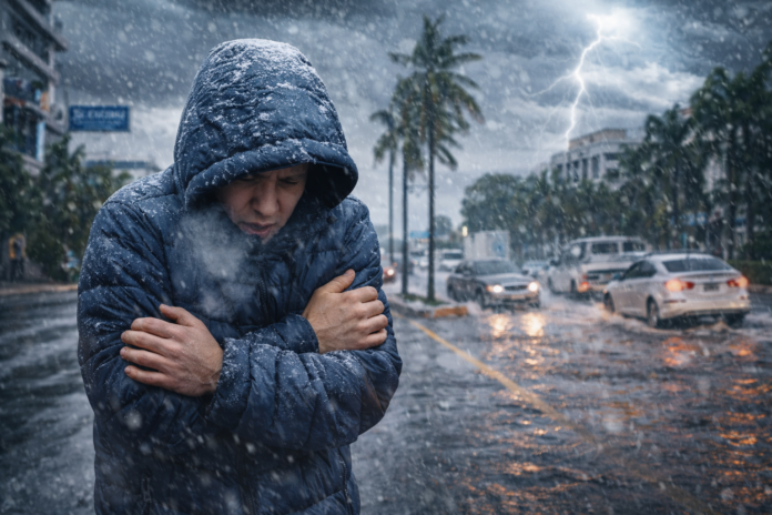 Suriel explicó que, además del sistema frontal, una baja presión invernal en el Atlántico generará ráfagas de viento que incrementarán la sensación de frío en gran parte del país. Esto representa la segunda incursión de frío en menos de una semana.