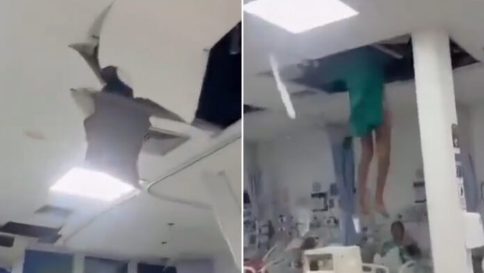 El hecho ocurrió cuando el hombre intentaba escapar del centro de salud por el conducto de ventilación.