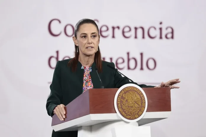 Sheinbaum participó en la 82 Asamblea Anual de la Cámara de la Industria de la Transformación (Caintra), Nuevo León, celebrada en la capital del estado al norte de México.