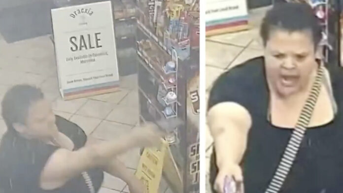 Mujer abre fuego contra el empleado de una gasolinera