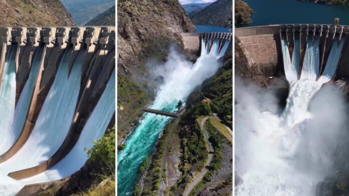 Impresionantes imágenes muestran gigantesca cascada tras apertura de compuertas en presa de Turquía