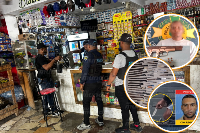 Policía arresta siete personas y ocupa armas, drogas y máquinas ilegales en operativos simultáneos