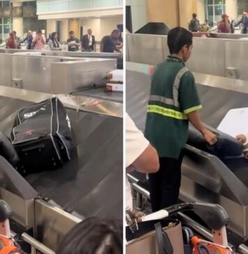 Un empleado de aeropuerto se vuelve viral por cuidar las maletas como si fueran suyas Un empleado de aeropuerto se vuelve viral por cuidar las maletas como si fueran suyas