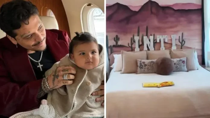 Christian Nodal muestra el cuarto de Inti en Texas y revive la polémica con Cazzu