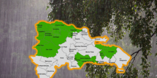 COE mantiene 14 provincias y el Distrito Nacional en alerta verde por vaguada