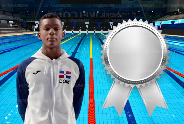¡Arriba RD! Nadador Javier Núñez gana plata en los 100 metros libres en natación
